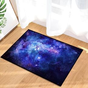 Galaxy Runner Rug for Hallway,Nebula Outer Space,Area Rug 2x6 Laundry Room Rug Blue Purple Throw Carpet Non-Slip Floor Carpet Indoor Entryway Rug Doormat Washable Runner Rugs for Bedroom,Living Room
