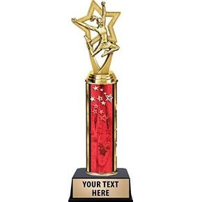 Cheer Star Figure Trophies, Red Stars Cheer Star Figure Trophy Award with Customized Engraving Prime