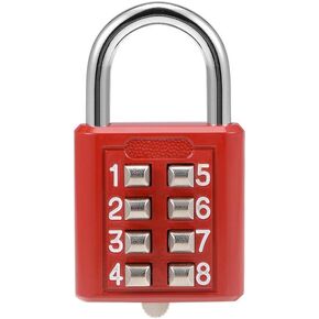 uxcell 8-Digit Combination Padlock Push Button Lock for Locker Cabinet Blue