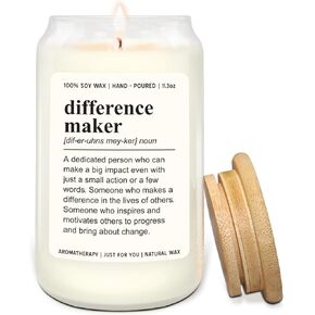 NewEleven Thank You Gifts, Teacher Appreciation Gifts - Difference Maker Gift for Friend, Co-Worker, Boss - Motivational, Graduation Gifts for Women - Goodbye Gifts for Coworkers - Scented Candle