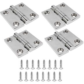 Yanyu 4 قطع 2 بوصة × 2 بوصة (50 × 50 مم) مفصلات فتحة القارب مصبوبة بمرآة صلبة مصقولة شديدة التحمل ومفصلات للخزانة من الفولاذ المقاوم للصدأ البحري 316 مع براغي in Kuwait