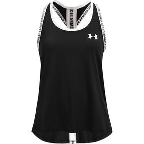 Under Armour Girls' Knockout Tank Top, (561) Starlight / / White, X-Small