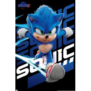 Trends International Sonic The Hedgehog 3 - Sonic Wall Poster, 22.37" x 34.00", Unframed Version