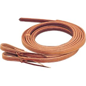 Weaver Leather Doubled & Stitched Heavy Harness Split Reins, Russet, 5/8" x 8'