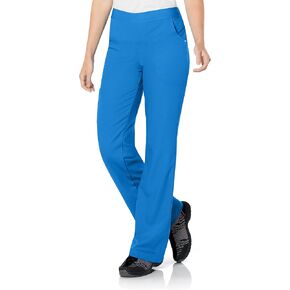 Landau Women's 3 Pocket, Modern Tailored Fit 50/50 Flat/Elastic Waist Medical Scrub Pants 9300