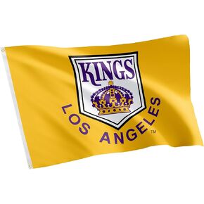 Desert Cactus Los Angeles Kings Flag NHL 100% Polyester Indoor Outdoor 3x5 feet National Hockey League Team Flags LA (Vintage Flag #1)