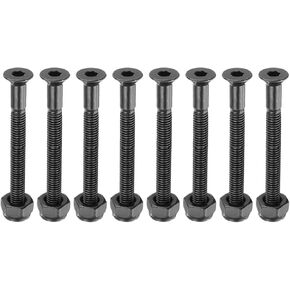 PATIKIL Skateboard Hardware Kit 2-5/8", 8pcs Carbon Steel Grade 8.8 Mounting Screws Bolts Nuts Set for Skateboard Cruiser, Black