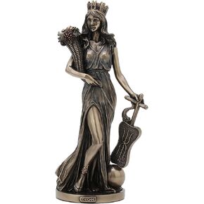 Veronese Design 11 1/4 Inch Tyche Greek Goddess of Fortune Home Decor Resin Statue Bronze Finish