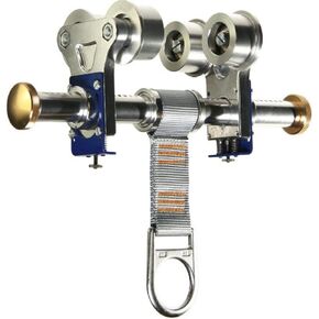 Guardian Fall Protection 00215 Beamer Trolley Anchor – Durable, Steel Anchorage Connector with Free Moving Rollers