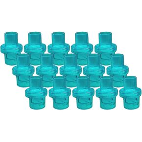 Pack of 100pcs CPR One Way Valves CPR Training Valve Green for Training Mask - Individually Wrapped