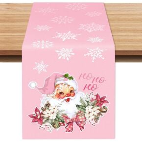 POILKMNI Spring Table Runner, 13x72 Snowflake Table Runner, Polyester Fabric Table Decoraion for Holiday Party Dining Indoor and Outdoor