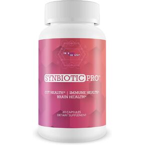 Synbiotic Pro - Our Best Daily Synbiotic Probiotics & Prebiotic - Gut Health - GI Synbiotics Probiotics - Pro Synbiotic Probiotic Plus Prebiotic & Immune Support Vitamins - Synbiotics for Women & Men