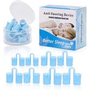 Advanced Snore Relief Nose Clips: 8-Piece Set - Medical-Grade Sleep Aid, includes Portable Case for Easy Travel