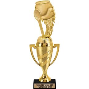 Crown Awards Cooking Trophy, 14" Gold Cup Chili Pot Cook Off Trophies with Free Personalization Prime