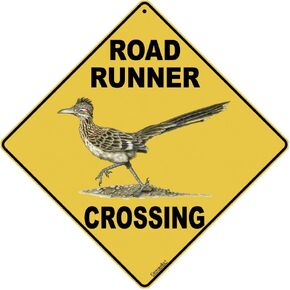 CROSSWALKS Road Runner Crossing 12" X 12" Aluminum Sign (X123)
