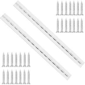 6PCS Piano Hinge 12 Inch Black Heavy Duty Piano Hinge Stainless Steel Continuous & Piano Hinges 0.027" Thickness Fixing Folding Continuous Piano Hinge