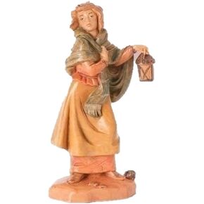 Fontanini by Roman Inc., Elisabeth The Innkeeper's Wife, 5" Collection, Nativity Figure and Accessories, Hand Sculpted and Painted (3x2x5)