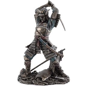 Top Collection Veronese Samurai Warrior in Battle Japanese Statue Figurine