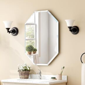 Bathroom Mirror- 20''x28'' Large Frameless Mirror for Decorative for Living Room Bathroom Bedroom and Entryway