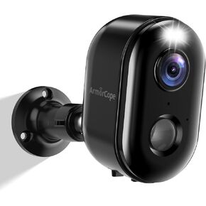Security Cameras Wireless Outdoor, Battery Powered 2k WiFi Cameras for Home Security, Color Night Vision, AI Motion Detection, Spotlight Siren, Weatherproof, 2-Way Talk, Playback, SD/Cloud Storage