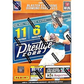 2022 Panini Prestige NFL Football Blaster Box (66 cards/bx) Look for Blaster Exclusive Diamond Parallel and Rookie Cards and Autos Superior Sports Investments Exclusive !