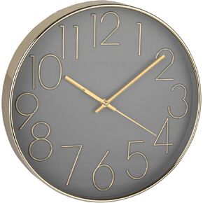 Bloomingville Aureate Hour Wall Clock, Grey and Gold
