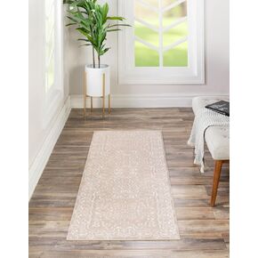 Unique Loom Rushmore Collection Area Rug - Adams (2' x 5' 1" Runner, Beige/ Ivory)