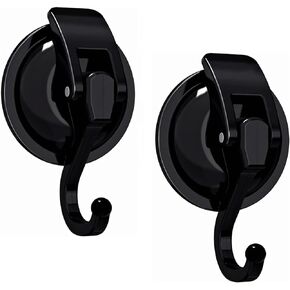 Suction Cup Hooks for Shower, 4 Pack, Bathroom, Kitchen, Glass Door, Mirror, Tile – Loofah, Towel, Coat, Bath Robe Hook Holder for Hanging – Waterproof Wreath Hanger