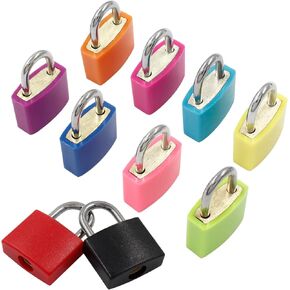 Hitefu 6PCS Luggage Locks with Keys, Multicolor Small Suitcase Lock Padlocks, Metal Luggage Padlocks for Backpacks, Boxes, Laptop Bags
