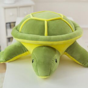 Turtle Stuffed Animals, Soft Plush Sea Turtle Stuffed Animals Plush Pillow Toys ，Green 1pack (13.7inch)