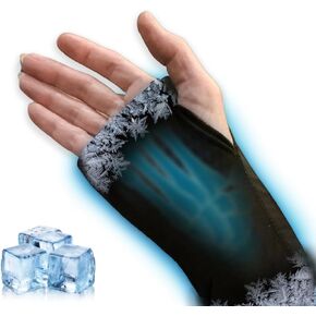 Wrist Hot and Cold Therapy Gloves, Compression Ice Gloves for Hand Arthritis, Ice Hot Therapy Pain Relief Gloves, Reusable Gel Cold Packs for Tendonitis, Arthritis, Hand Injuries (Black)