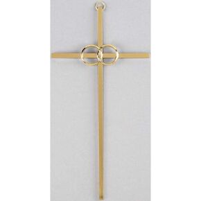 Dicksons Linked Wedding Bands Silvertone 8 Inch Cana Hanging Wall Cross