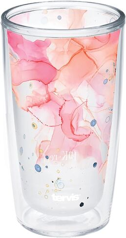 Tervis Made in USA Double Walled Inkreel - Crystal Nature Collection Insulated Tumbler Cup Keeps Drinks Cold & Hot, 16oz 4pk, Assorted in Saudi Arabia