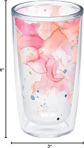 Tervis Made in USA Double Walled Inkreel - Crystal Nature Collection Insulated Tumbler Cup Keeps Drinks Cold & Hot, 16oz 4pk, Assorted in Saudi Arabia