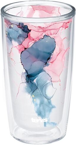 Tervis Made in USA Double Walled Inkreel - Crystal Nature Collection Insulated Tumbler Cup Keeps Drinks Cold & Hot, 16oz 4pk, Assorted in Saudi Arabia