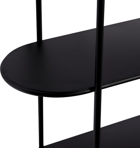 Deco 79 Metal Oval 3 Shelf Wall Shelf, 28" x 8" x 28", Black in Saudi Arabia