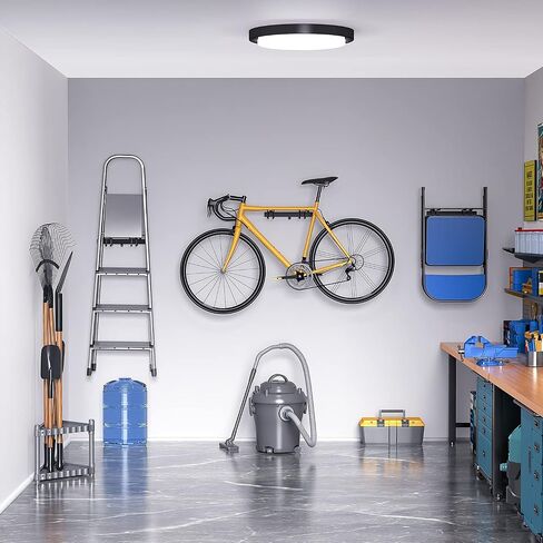 Garage Storage, Garden Tool Organizers Wall Mount Broom Holder Shovel Hanger Heavy Duty Shelving Rack Hanging Hooks Power Tool Organization for Yard Shed Basement in Saudi Arabia