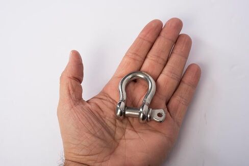 HI-GEAR 316 الفولاذ المقاوم للصدأ 8 مم تكبل القوس البحري، دبوس لولبي على شكل حرف D Clevis عالي التحمل، حد حمل العمل 1300 رطل، الرفع والتزوير والانتعاش، قطر 5/16 بوصة، حزمة من 8 in Kuwait