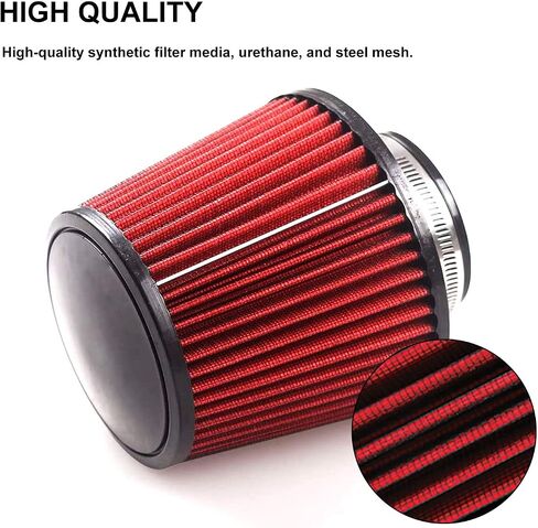RYANSTAR Air Filter Protective Universal Car Cold Air Filter Protective Cover Dustproof Universal for High Flow Air Intake Filters 76mm 3" High in Saudi Arabia