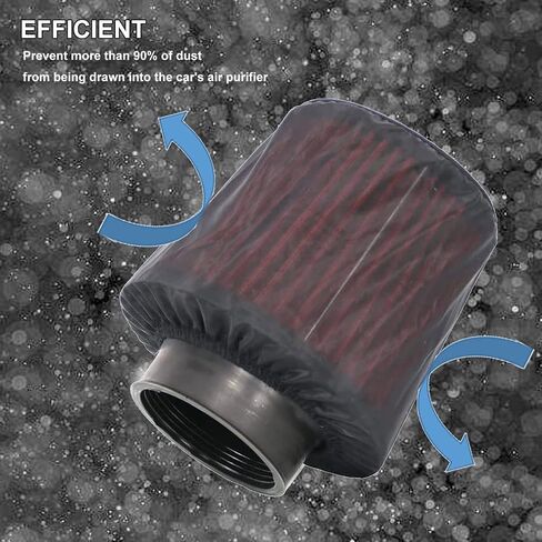 RYANSTAR Air Filter Protective Universal Car Cold Air Filter Protective Cover Dustproof Universal for High Flow Air Intake Filters 76mm 3" High in Saudi Arabia