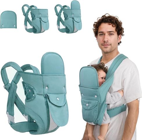Baby Carrier Newborn to Toddler, 4-in-1 Baby Soft Baby Wrap Carrier for Newborn,Lightweight Baby Sling Carrier,Carrier Toddler Carrier Baby Wraps Carrier for Newborns and Older Babies（Grey） in Saudi Arabia