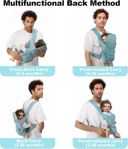 Baby Carrier Newborn to Toddler, 4-in-1 Baby Soft Baby Wrap Carrier for Newborn,Lightweight Baby Sling Carrier,Carrier Toddler Carrier Baby Wraps Carrier for Newborns and Older Babies（Grey） in Saudi Arabia