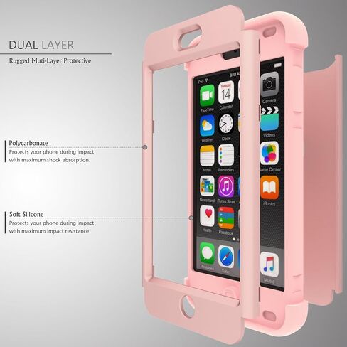 حافظة iPod Touch 5، حافظة iPod Touch 6، حافظة حماية عالية التحمل على شكل فيل جميل لجهاز Apple iPod touch 5 الجيل السادس، أحمر/أسود in Saudi Arabia