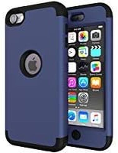 حافظة iPod Touch 5، حافظة iPod Touch 6، حافظة حماية عالية التحمل على شكل فيل جميل لجهاز Apple iPod touch 5 الجيل السادس، أحمر/أسود in Saudi Arabia