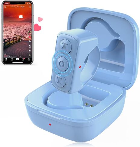 حلقة التمرير عن بعد لـ TikTok، أداة تحويل الصفحة لتطبيق Kindle على iPad iPhone، جهاز التحكم عن بعد لـ TIK Tok، جهاز التحكم عن بعد في مصراع الكاميرا لنظام iOS، Android - وردي مطفي in Kuwait