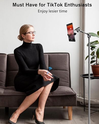 حلقة التمرير عن بعد لـ TikTok، أداة تحويل الصفحة لتطبيق Kindle على iPad iPhone، جهاز التحكم عن بعد لـ TIK Tok، جهاز التحكم عن بعد في مصراع الكاميرا لنظام iOS، Android - وردي مطفي in Kuwait