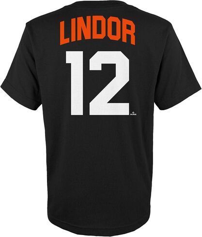تي شيرت فرانسيسكو ليندور نيويورك ميتس MLB للأطفال 8-20 باللون الأسود الرسمي لاسم اللاعب ورقمه in Saudi Arabia