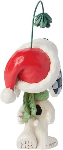 Enesco Peanuts by Jim Shore Snoopy with Mistletoe Miniature Figurine- Resin Hand Crafted Painted Collectible Mini Figurines Peanuts Snoopy Christmas Home Decor Shelf Statue, 4.72 Inch, Multicolor in Saudi Arabia