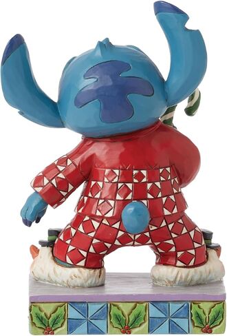 مجموعة Enesco Disney Traditions من تصميم Jim Shore Lilo and Stitch بيجامة عيد الميلاد - تمثال من الراتنج الحجري مرسومة يدويًا بخياطة قابلة للجمع، تمثال ديزني لديكور المنزل، 4.62 بوصة in Saudi Arabia