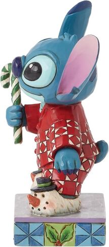 مجموعة Enesco Disney Traditions من تصميم Jim Shore Lilo and Stitch بيجامة عيد الميلاد - تمثال من الراتنج الحجري مرسومة يدويًا بخياطة قابلة للجمع، تمثال ديزني لديكور المنزل، 4.62 بوصة in Saudi Arabia